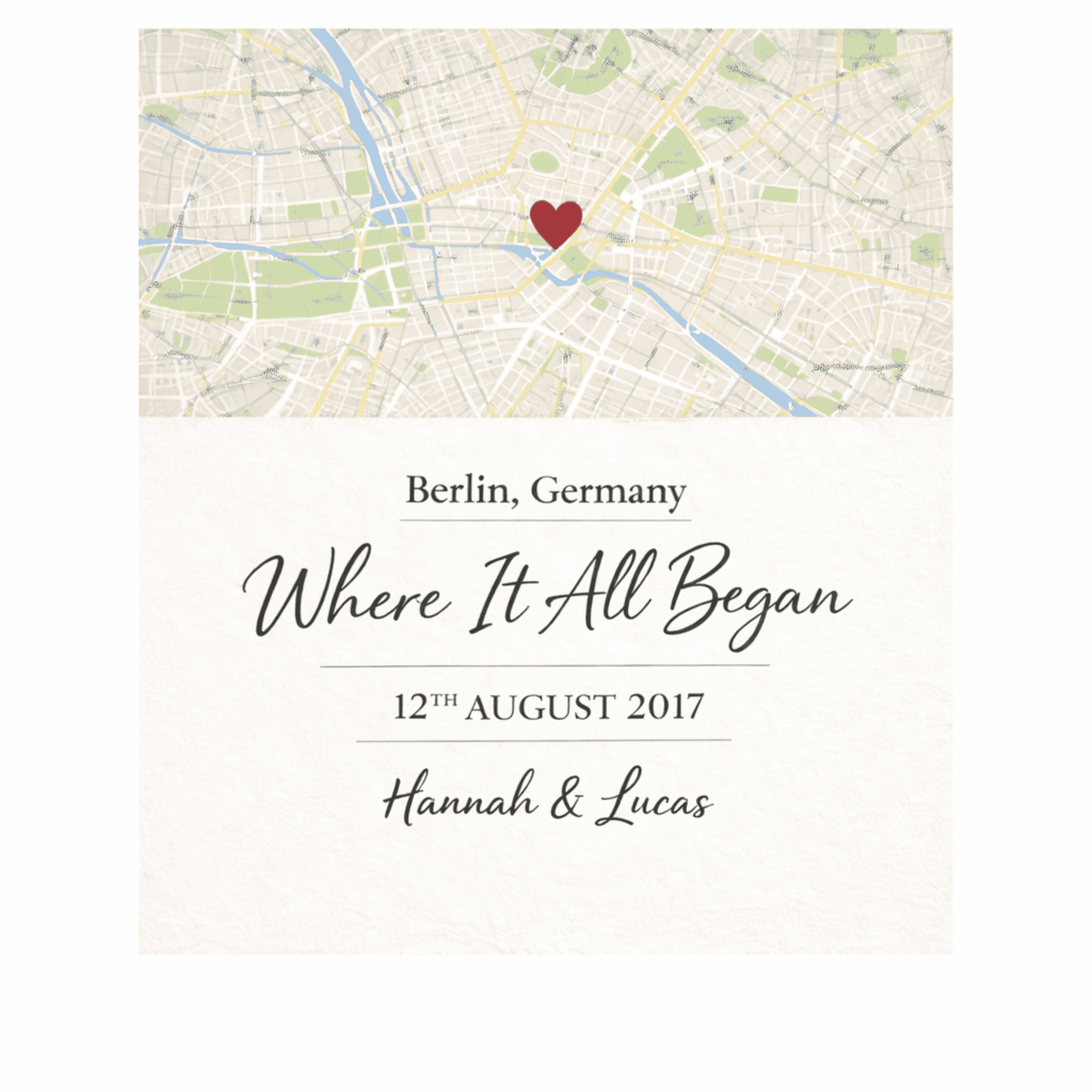 Where It All Began – Personalised Location Print